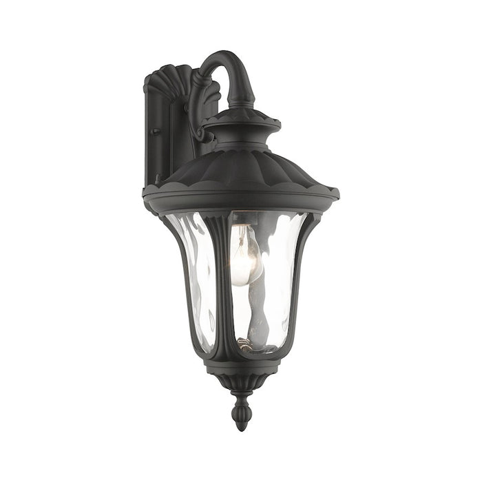 Livex Oxford 1 Light Downward Medium Outdoor Wall Lantern, Black
