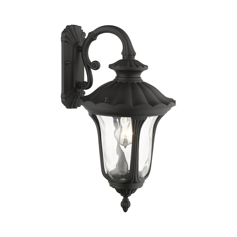 Livex Oxford 1 Light Downward Medium Outdoor Wall Lantern, Black