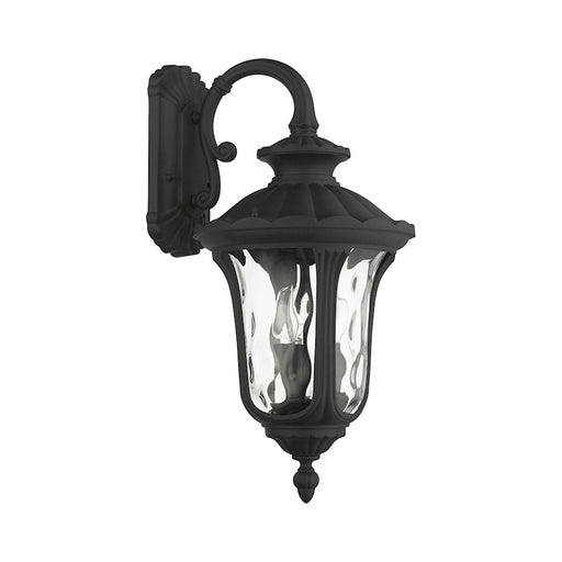 Livex Oxford 3 Light Downward Outdoor Wall Lantern, Textured Black