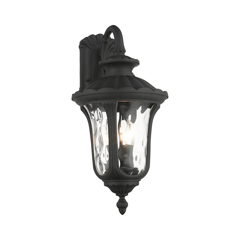Livex Oxford 3 Light Downward Outdoor Wall Lantern, Textured Black