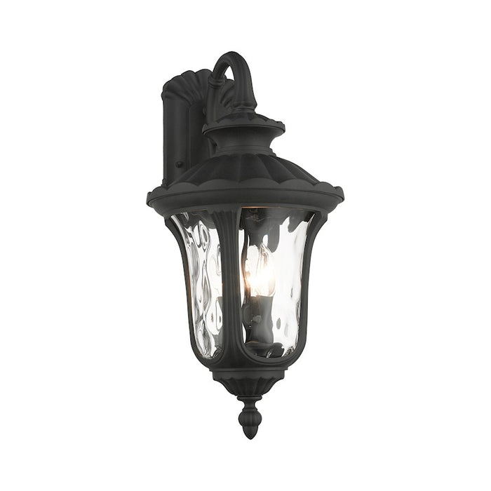 Livex Oxford 3 Light Downward Outdoor Wall Lantern, Textured Black