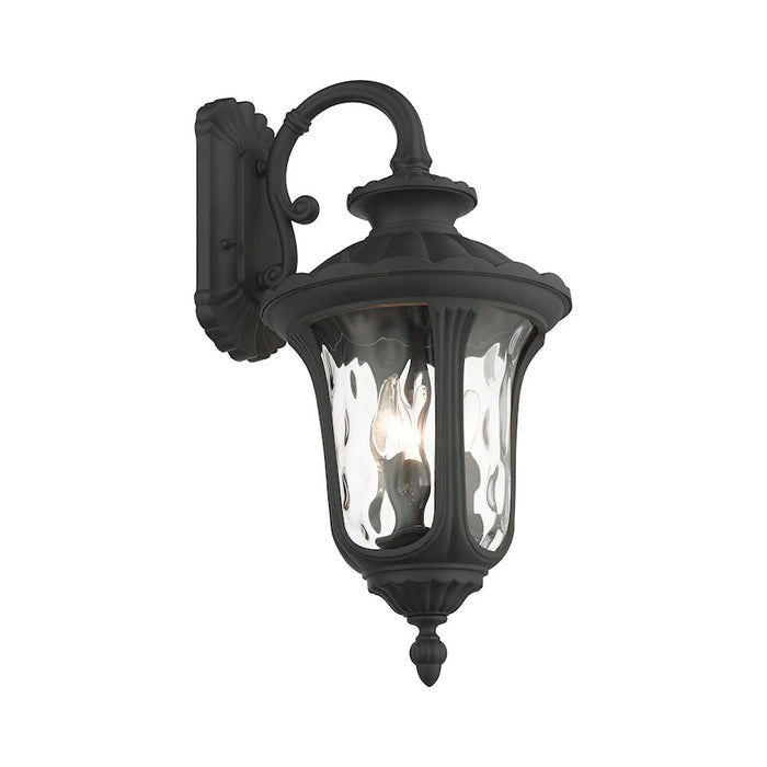 Livex Oxford 3 Light Downward Outdoor Wall Lantern, Textured Black