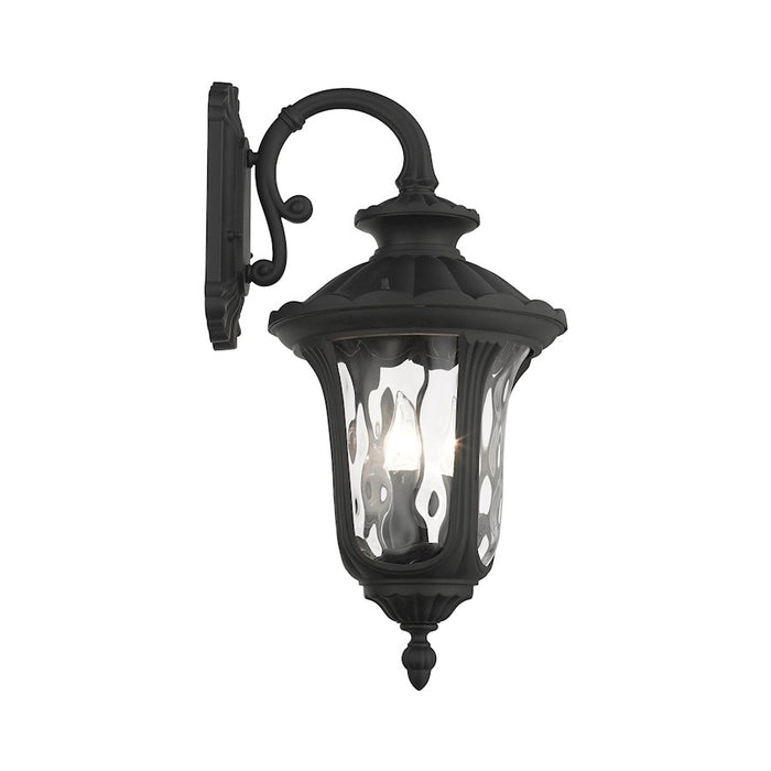 Livex Oxford 3 Light Downward Outdoor Wall Lantern, Textured Black