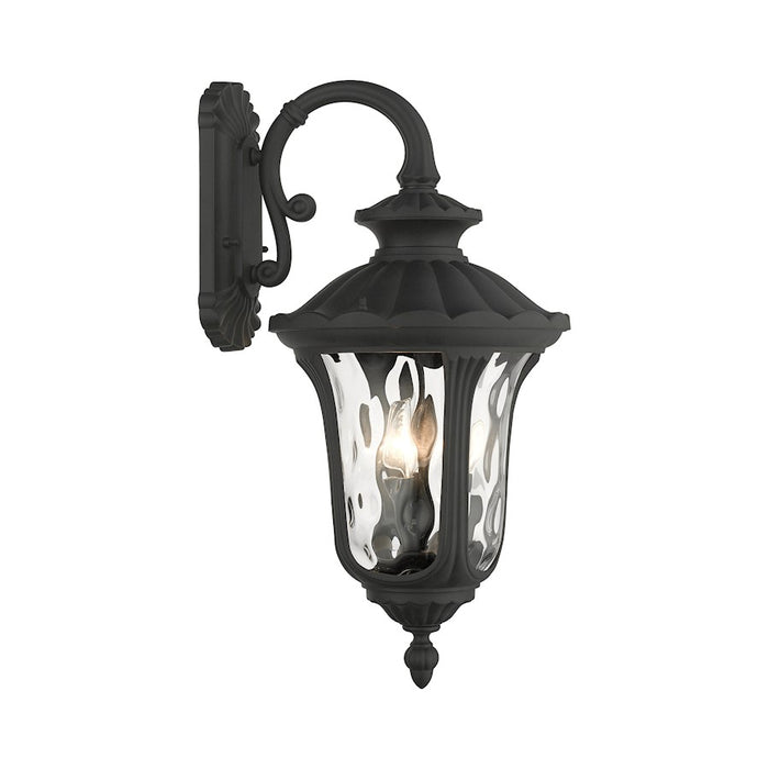 Livex Oxford 3 Light Downward Outdoor Wall Lantern, Textured Black