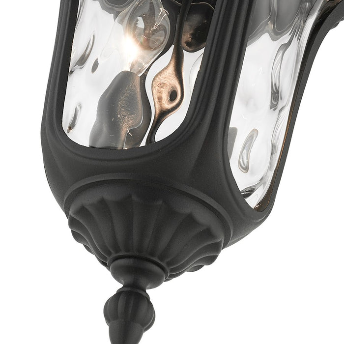 Livex Oxford 2 Light Outdoor Ceiling Mount, Textured Black