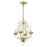 Livex Acanthus 4 Light Chandelier, Winter Gold