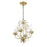 Livex Acanthus 4 Light Chandelier, Winter Gold
