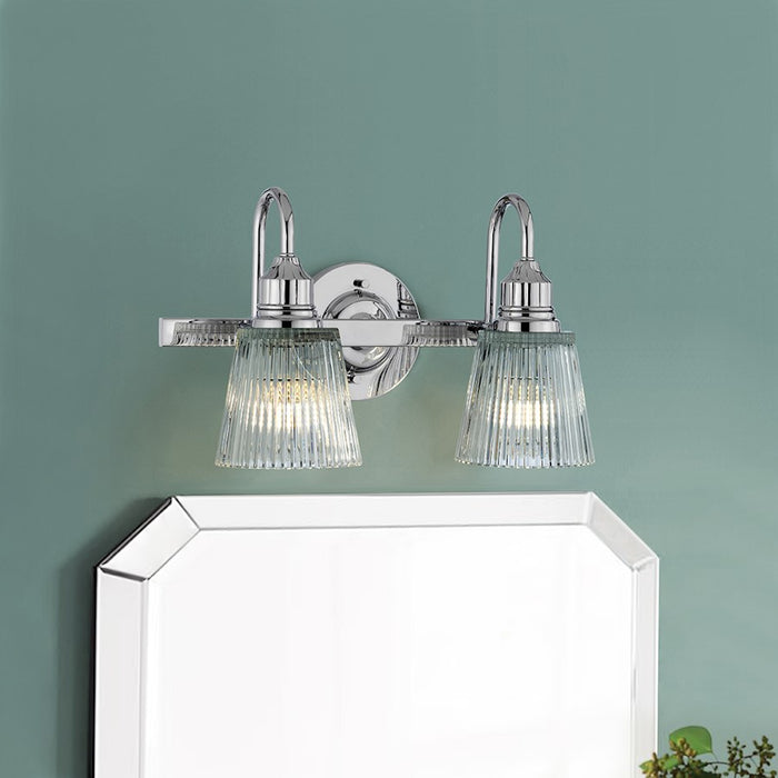 Lucas McKearn Addison 2Lt Bath/Vanity, Polished Chrome/Clear