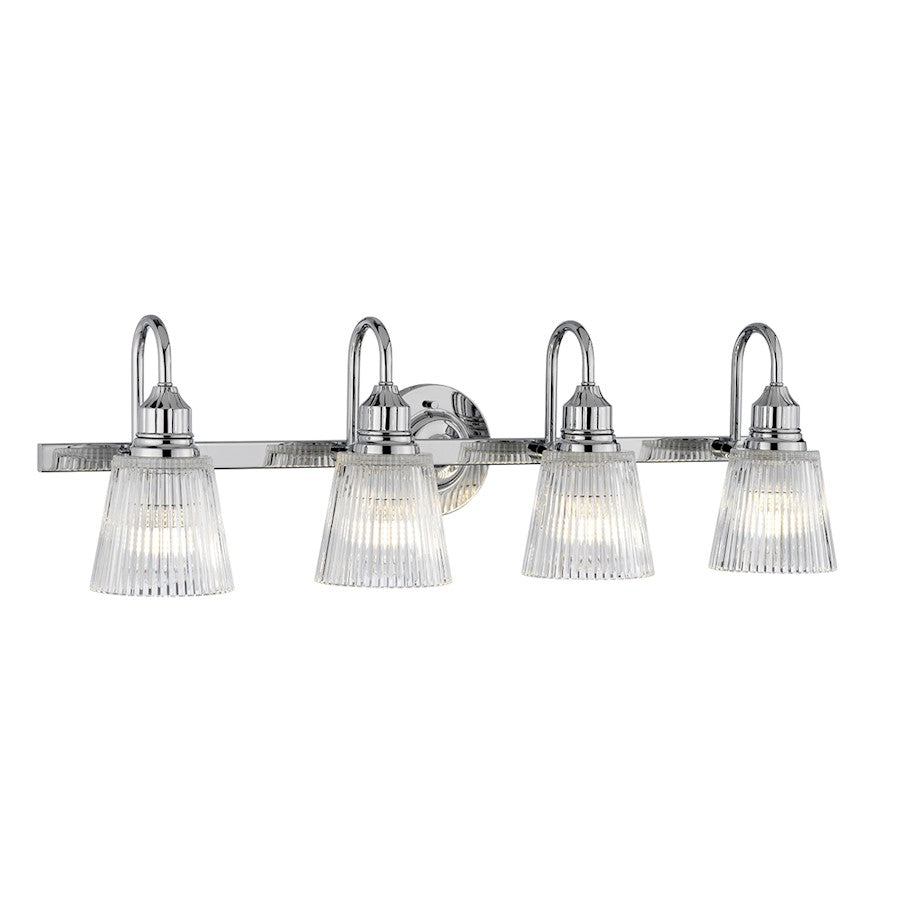 Lucas McKearn Addison 4Lt Bath/Vanity, Polished Chrome/Clear - BB-ADDISON4-PC