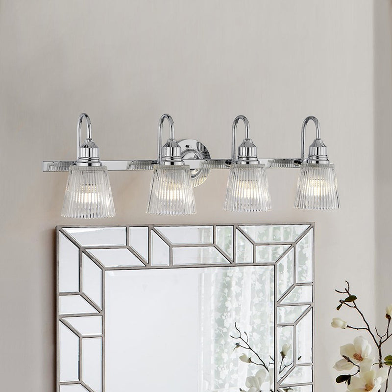 Lucas McKearn Addison 4Lt Bath/Vanity, Polished Chrome/Clear