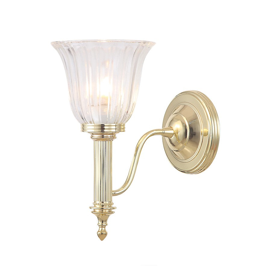 Lucas McKearn Carroll 1Lt Bath/Vanity, Polished Bronze/Clear - BB-CARROLL1-PB
