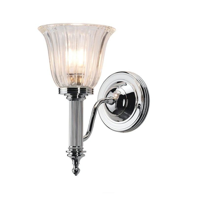 Lucas McKearn Carroll 1Lt Bath/Vanity, Polished Nickel/Clear - BB-CARROLL1-PC