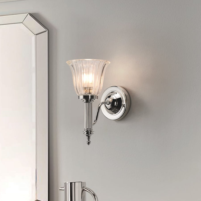 Lucas McKearn Carroll 1Lt Bath/Vanity, Polished Nickel/Clear