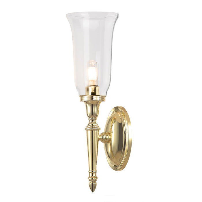 Lucas McKearn Dryden 1Lt 16" Bath/Vanity, Polished Brass/Clear - BB-DRYDEN2-PB