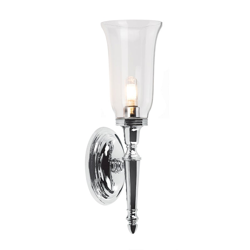 Lucas McKearn Dryden 1Lt 16" Bath/Vanity, Polished Chrome/Clear - BB-DRYDEN2-PC