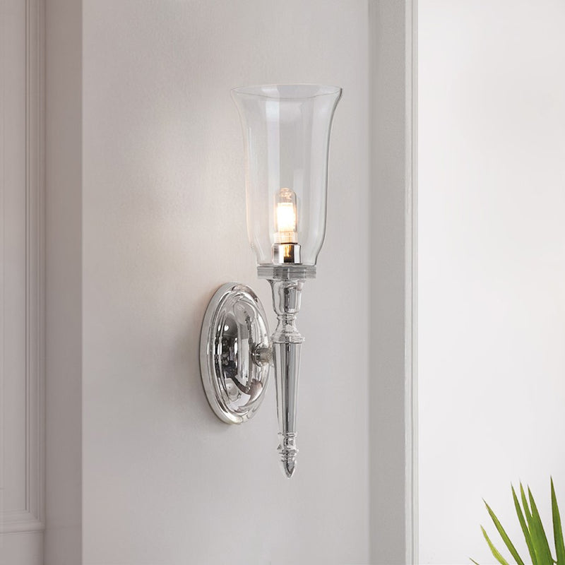Lucas McKearn Dryden 1Lt 16" Bath/Vanity, Polished Chrome/Clear