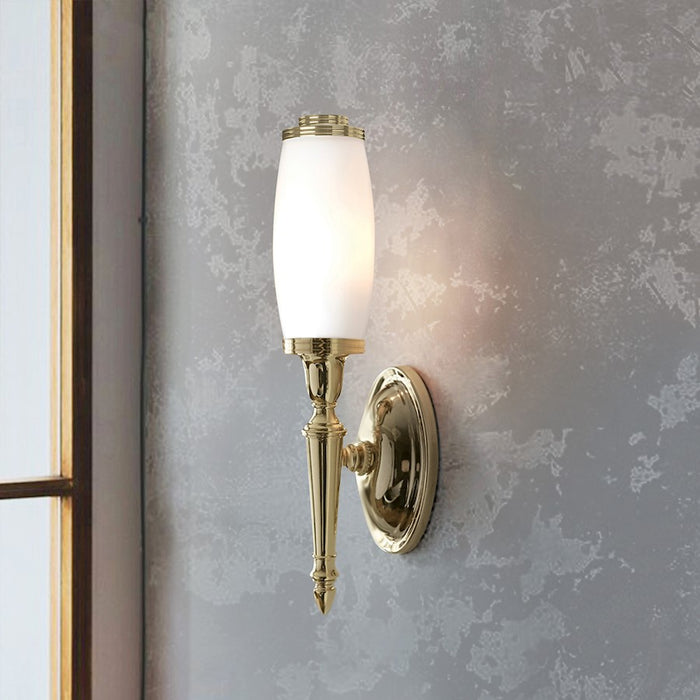 Lucas McKearn Dryden 1 Light Bath/Vanity, Polished Brass/Opal