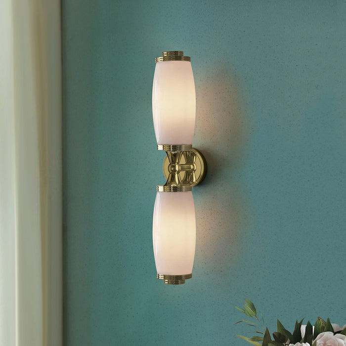 Lucas McKearn Eliot 2 Light Bath/Vanity, Polished Brass/Opal