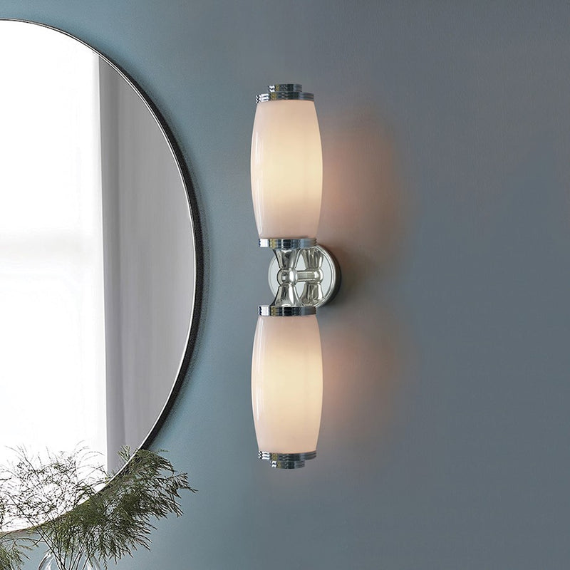 Lucas McKearn Eliot 2 Light Bath/Vanity, Polished Chrome/Opal