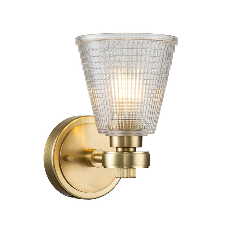 Lucas McKearn Gunnislake 1Lt Bath/Vanity, Brushed Brass/Clear - BB-GUNNIS1-BB