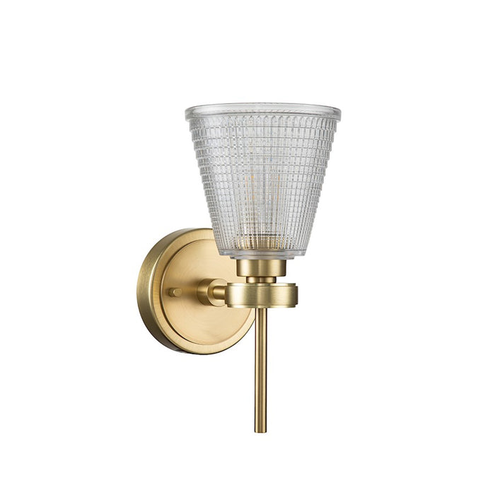 Lucas McKearn Gunnislake 1Lt Bath/Vanity, Brushed Brass/Clear