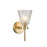 Lucas McKearn Gunnislake 1Lt Bath/Vanity, Brushed Brass/Clear