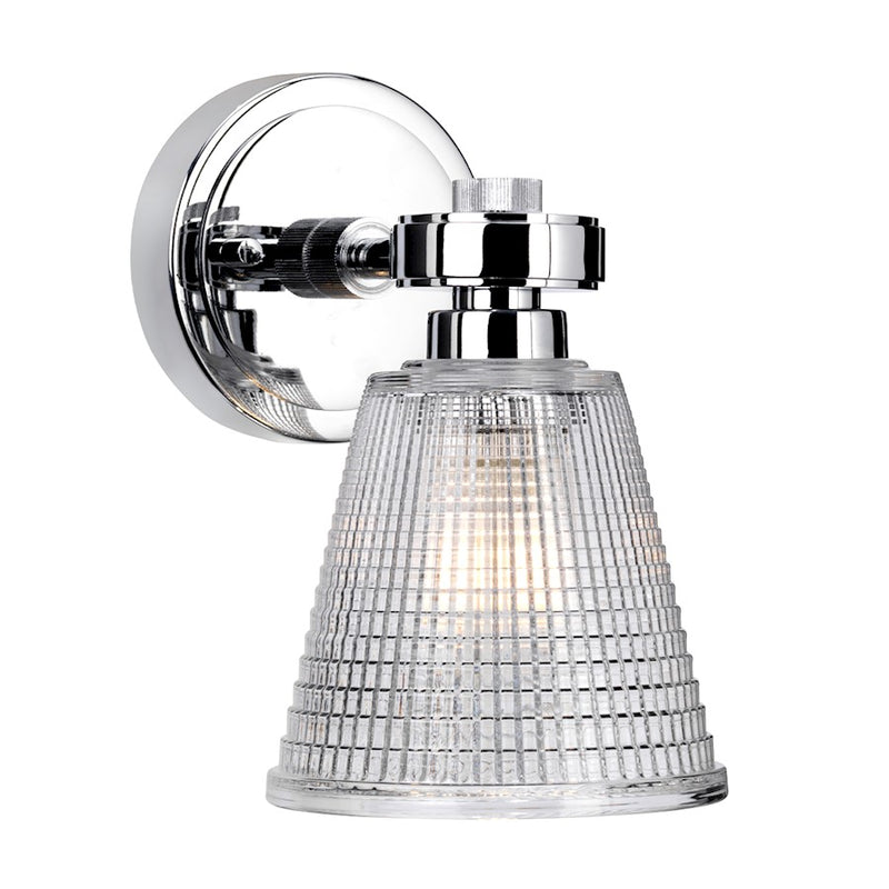 Lucas McKearn Gunnislake 1Lt Bath/Vanity, Polished Chrome/Clear - BB-GUNNIS1-PC