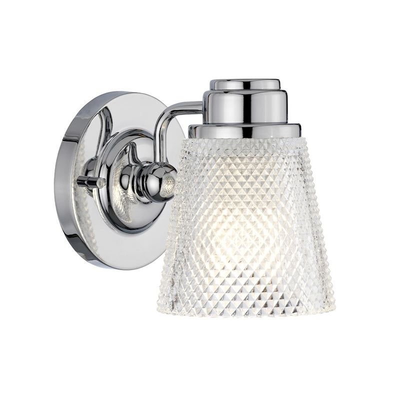 Lucas McKearn Hudson 1 Light Bath/Vanity, Polished Chrome/Clear - BB-HUDSON1-PC