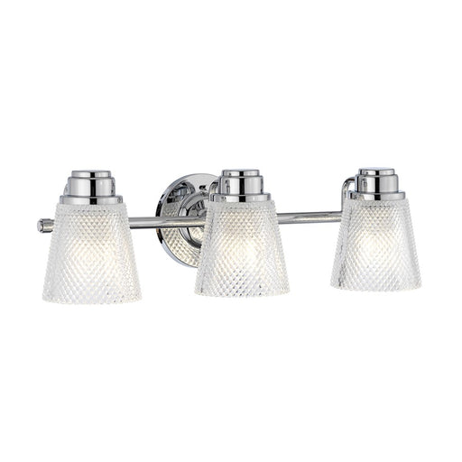 Lucas McKearn Hudson 3 Light Bath/Vanity, Polished Chrome/Clear - BB-HUDSON3-PC