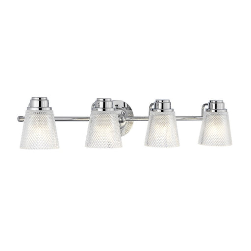 Lucas McKearn Hudson 4 Light Bath/Vanity, Polished Chrome/Clear - BB-HUDSON4-PC