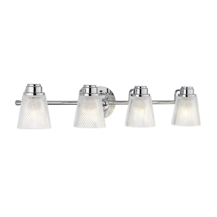 Lucas McKearn Hudson 4 Light Bath/Vanity, Polished Chrome/Clear - BB-HUDSON4-PC