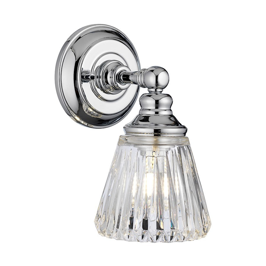 Lucas McKearn Keynes 1 Light Bath/Vanity, Polished Chrome/Clear - BB-KEYNES1-PC