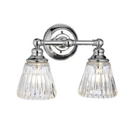 Lucas McKearn Keynes 2 Light Bath/Vanity, Polished Chrome/Clear - BB-KEYNES2-PC