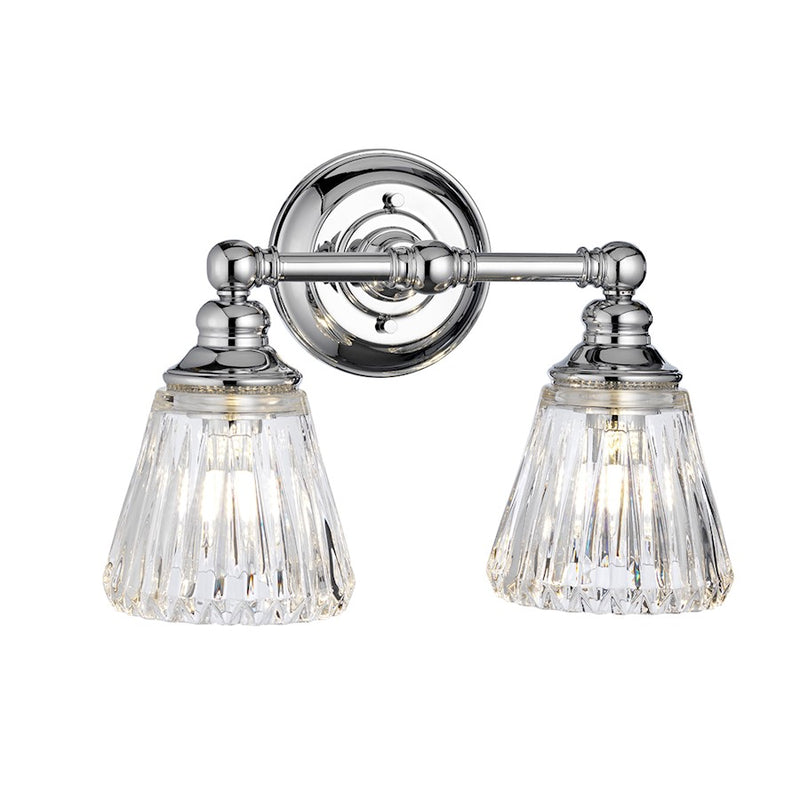 Lucas McKearn Keynes 2 Light Bath/Vanity, Polished Chrome/Clear - BB-KEYNES2-PC