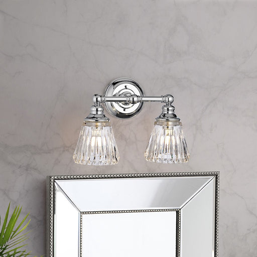 Lucas McKearn Keynes 2 Light Bath/Vanity, Polished Chrome/Clear