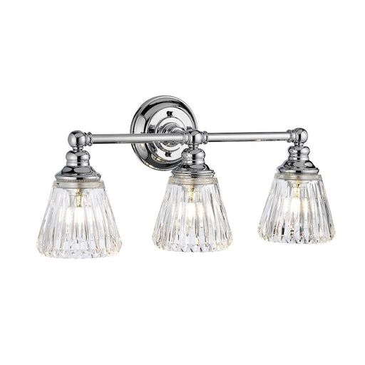 Lucas McKearn Keynes 3 Light Bath/Vanity, Polished Chrome/Clear - BB-KEYNES3-PC