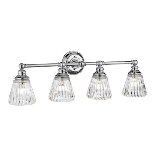Lucas McKearn Keynes 4 Light Bath/Vanity, Polished Chrome/Clear - BB-KEYNES4-PC