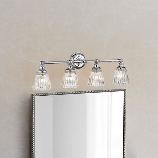 Lucas McKearn Keynes 4 Light Bath/Vanity, Polished Chrome/Clear