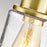 Lucas McKearn Morvah 1 Light Bath/Vanity, Brushed Brass/Clear