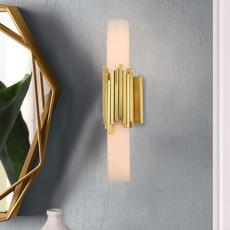 Lucas McKearn Marvel 2 Light Bath/Vanity, Aged Brass/Opal Etched
