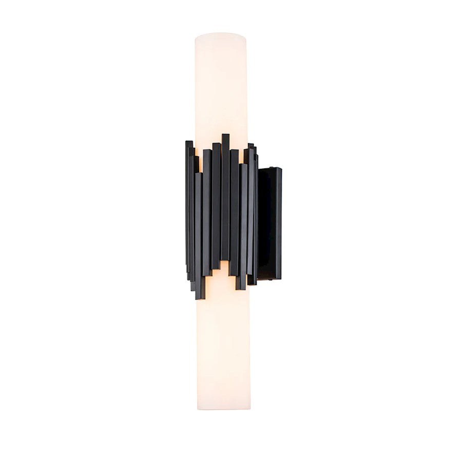 Lucas McKearn Marvel 2 Light Bath/Vanity, Matte Black/Opal Etched - BB0517MB-2