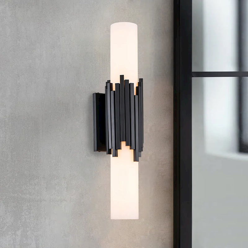 Lucas McKearn Marvel 2 Light Bath/Vanity, Matte Black/Opal Etched