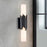 Lucas McKearn Marvel 2 Light Bath/Vanity, Matte Black/Opal Etched