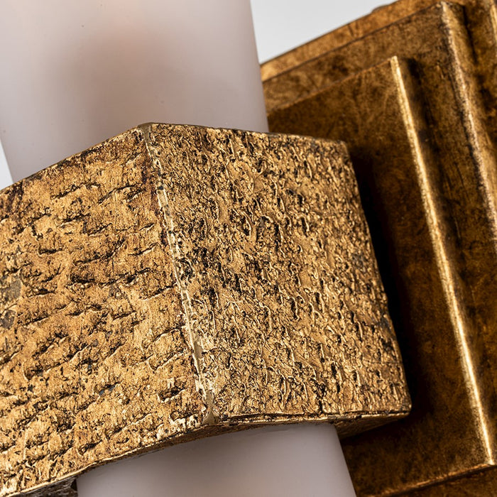 Lucas McKearn Kristy 2 Light Bath/Vanity, Gold Leaf/Clear Etched