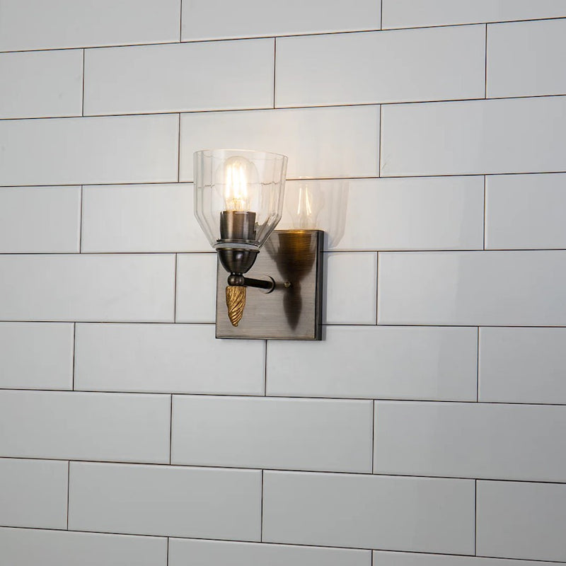 Lucas McKearn Felice 1 Light Bath/Vanity, Dark Bronze/Gold F2