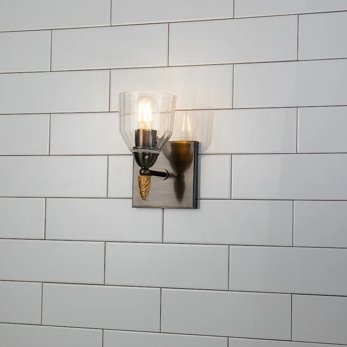 Lucas McKearn Felice 1 Light Bath/Vanity, Dark Bronze/Gold F2