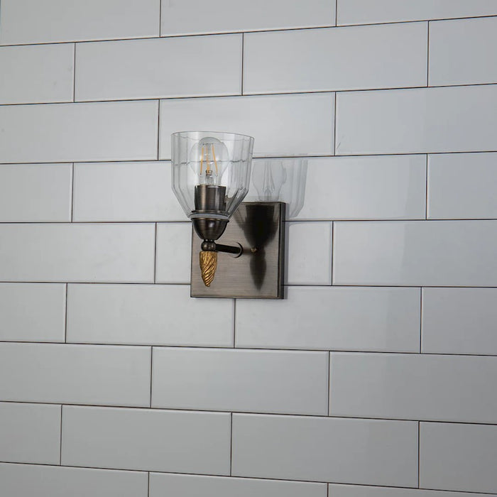 Lucas McKearn Felice 1 Light Bath/Vanity, Dark Bronze/Gold F2