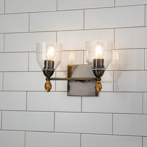 Lucas McKearn Felice 2 Light Bath/Vanity, Dark Bronze/Gold F1