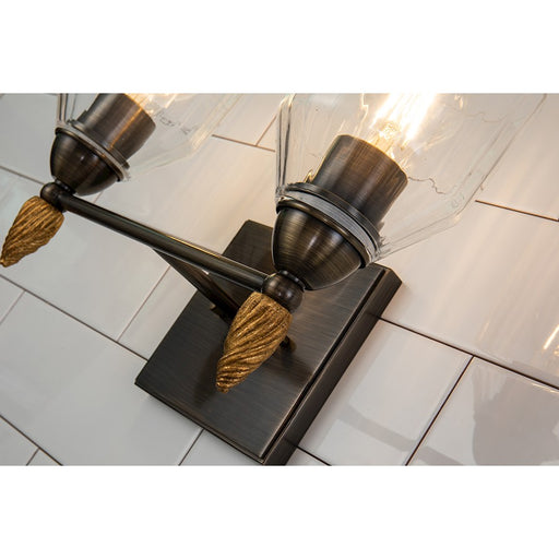 Lucas McKearn Felice 2 Light Bath/Vanity, Dark Bronze/Gold F2