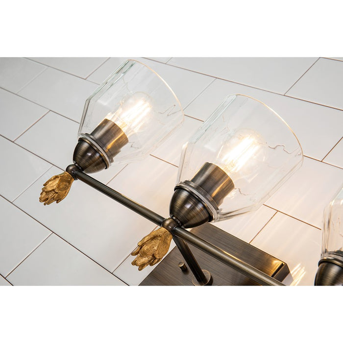 Lucas McKearn Felice 3 Light Bath/Vanity, Dark Bronze/Gold F1